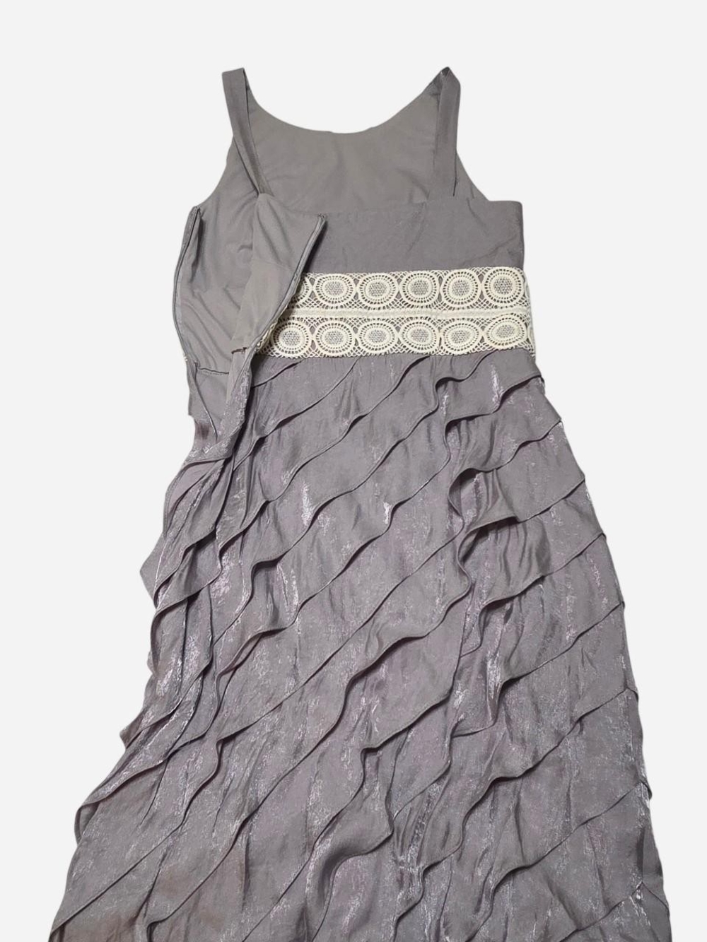 Silver Ruffle Dress - Picture 3 of 7